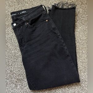 Black High-Rise Straight Jeans